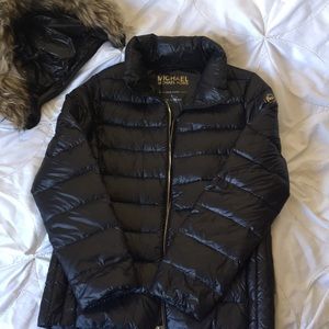 NWOT Michael Kors Puffer Packable Jacket + Hood